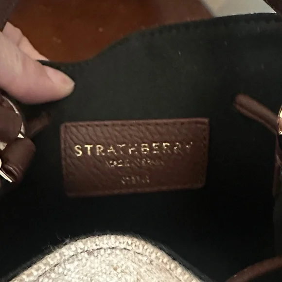 Strathberry Brown and Cream Mini Bag - Picture 5 of 6